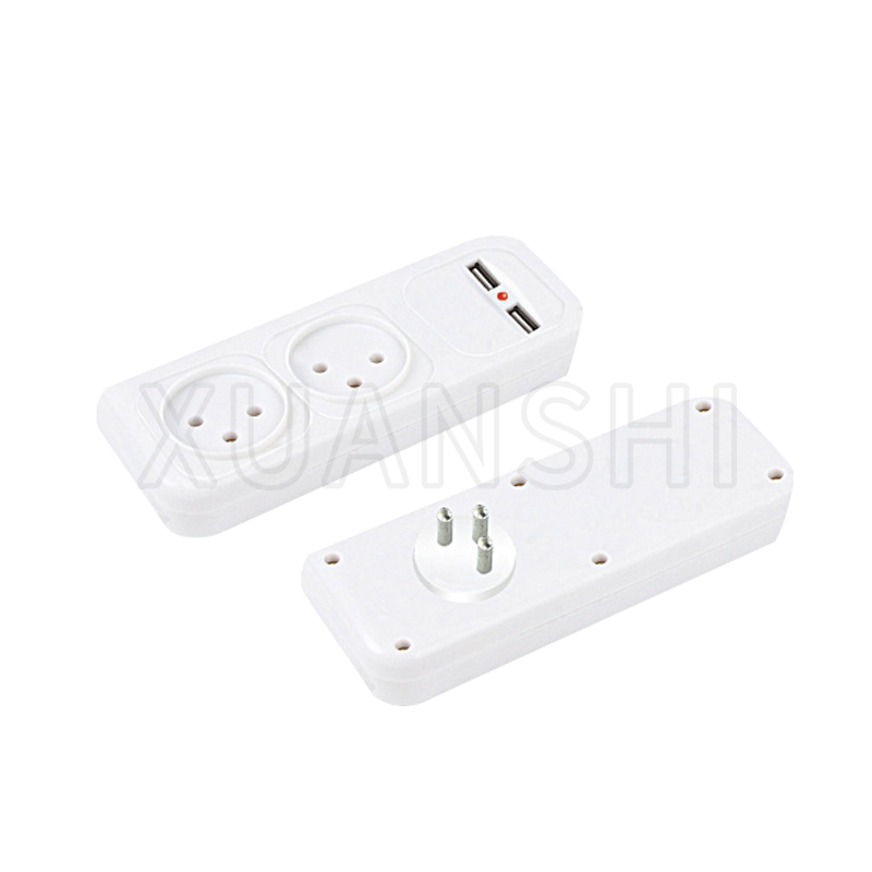 Israel T2-stikadapter med to 2.1A USB-porte XS-ZHQP22U